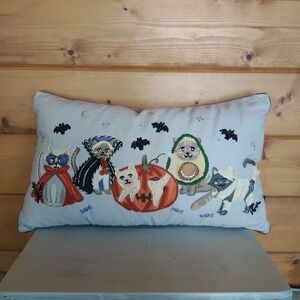 Humane‎ World for Animals Purple Cat Costume Trick Or Treat Halloween  Pillow D1